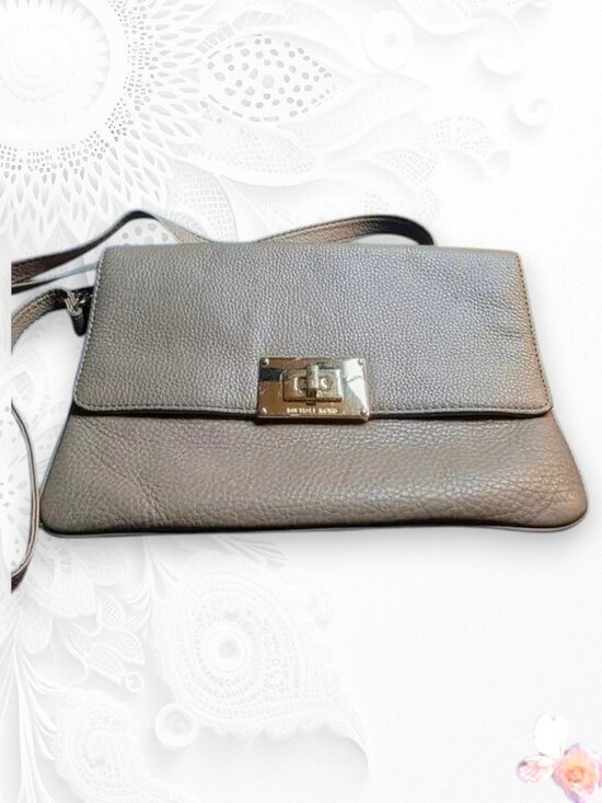 MICHAEL Michael Kors Handbags - MICHAEL Michael Kors Gray Leather Crossbody Bag Strap Plus Chain